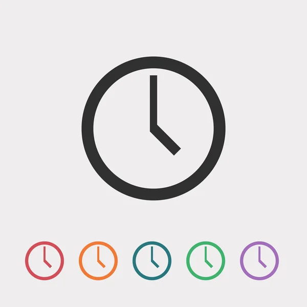 Orologio icona di design piatto — Vettoriale Stock