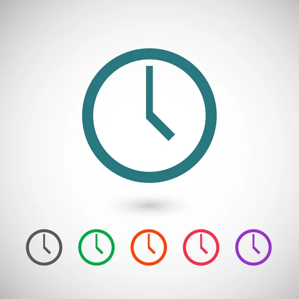 Relógio ícone de design plano —  Vetores de Stock