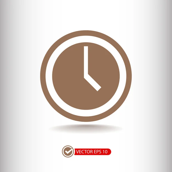 ไอคอนการออกแบบแบนของนาฬิกา — ภาพเวกเตอร์สต็อก