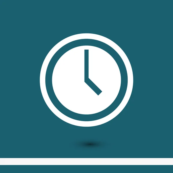 Ikona hodin plochý design — Stockový vektor