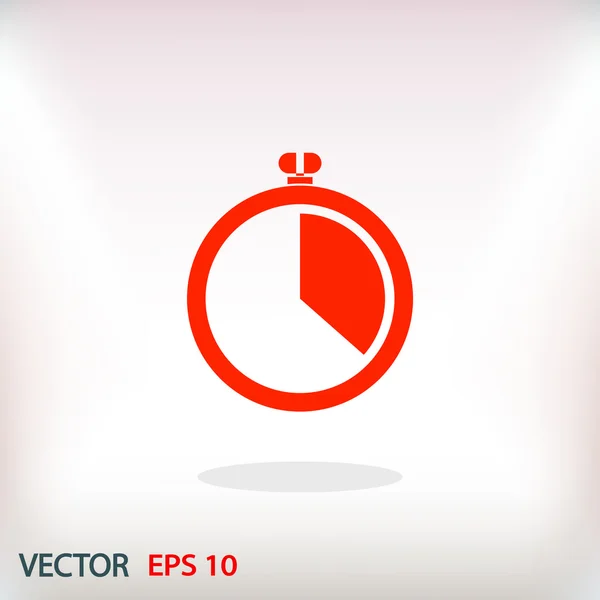 Cronómetro icono de diseño plano — Vector de stock