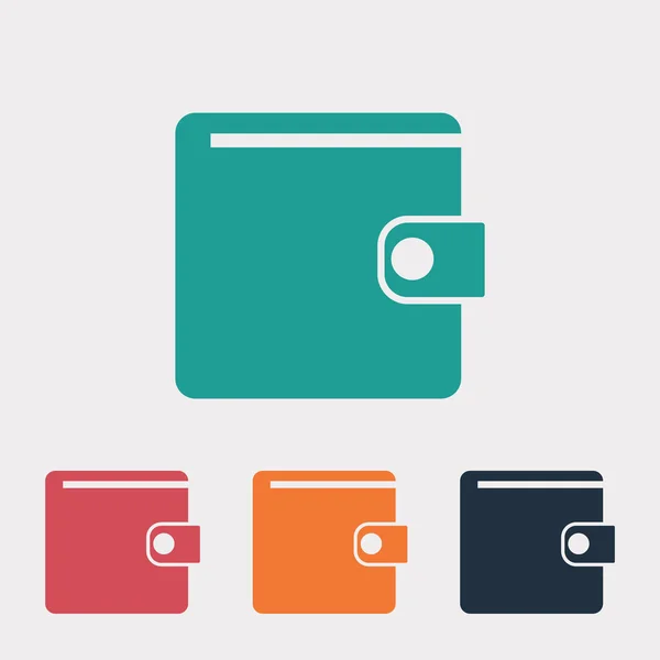 Ikona plochý design peněženky — Stockový vektor
