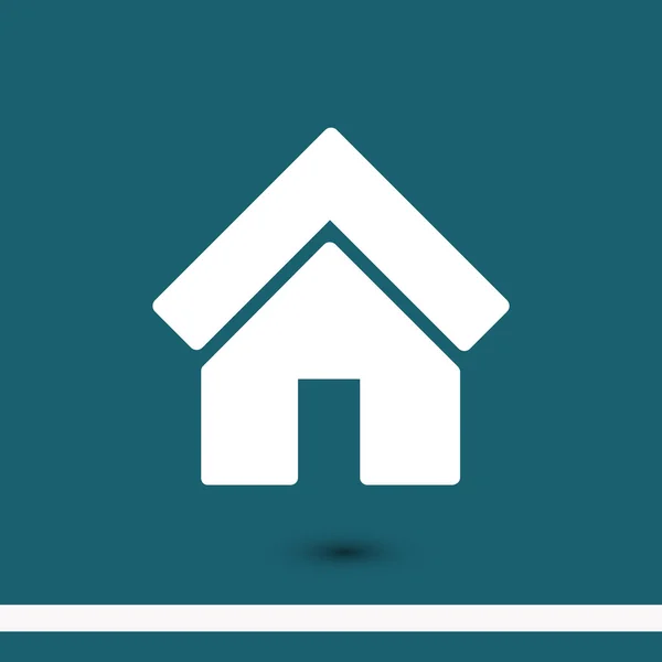 Ícone de design plano da casa — Vetor de Stock