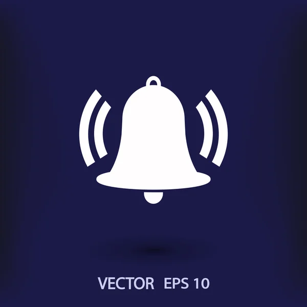 Bell icono de diseño plano — Vector de stock