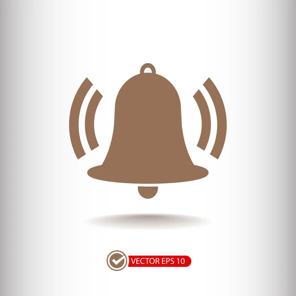 Bell icône de design plat — Image vectorielle
