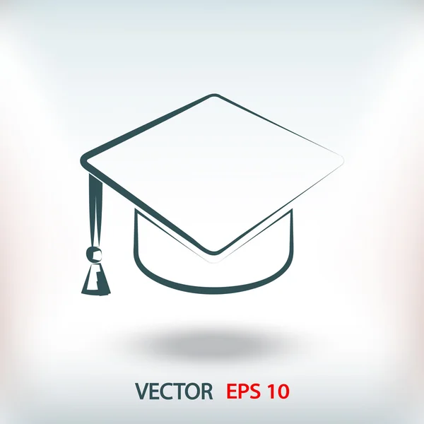 Graduation cap icon — Stock Vector