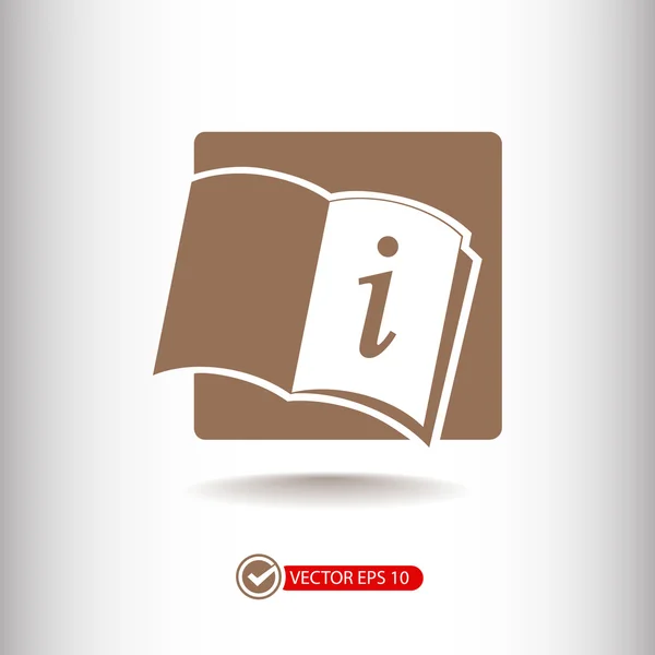 Libro abierto icono — Vector de stock