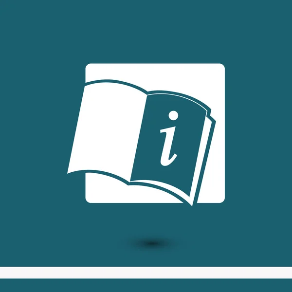 Libro abierto icono — Vector de stock