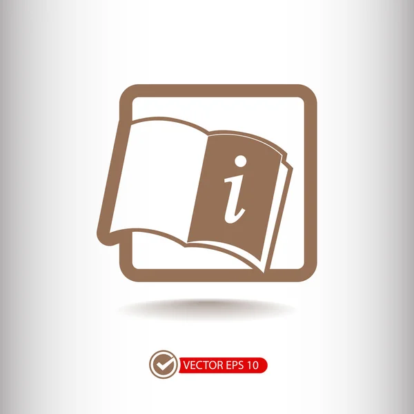 Libro abierto icono — Vector de stock