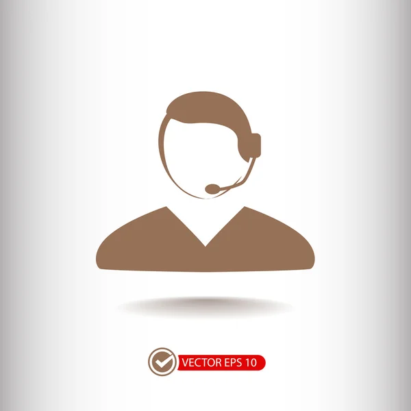 Callcenter Pictogram — Stockvector