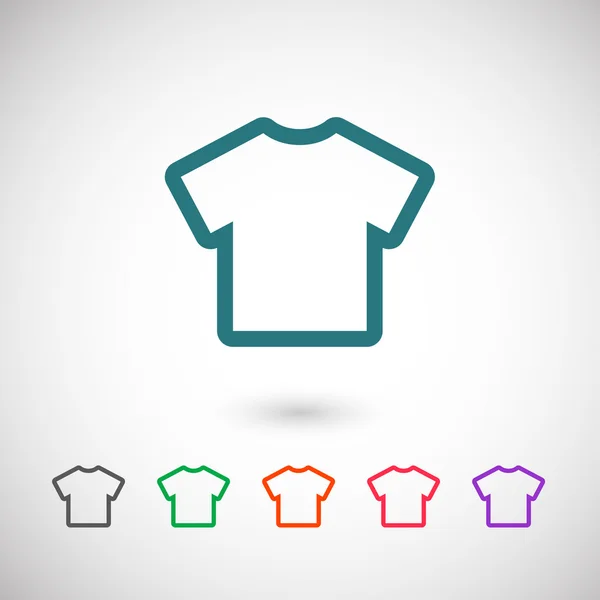 T-shirt platt design ikon — Stock vektor