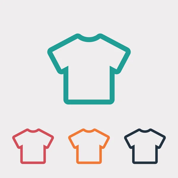 T-shirt platt design ikon — Stock vektor
