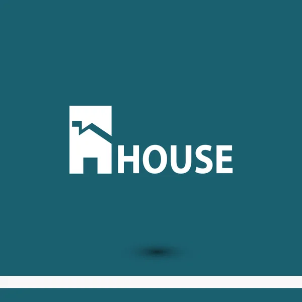Icône maison. Exemple de texte — Image vectorielle