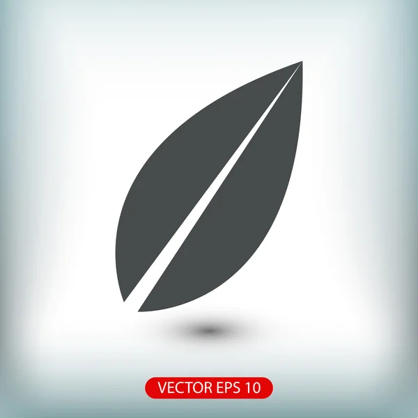 Icono de diseño plano de hoja — Vector de stock