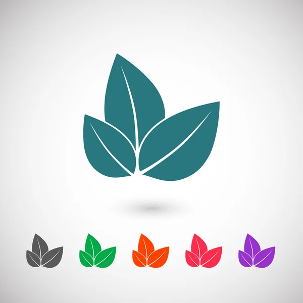 Leaves flat design icon — Stock Vector