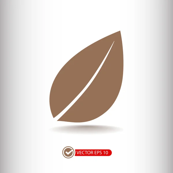 Icona di design piatto foglia — Vettoriale Stock