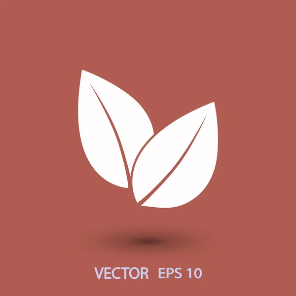 Listy plochý design ikony — Stockový vektor