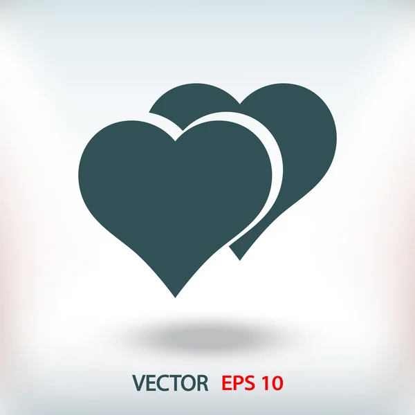 Hearts Flat Design Icon — Stock Vector