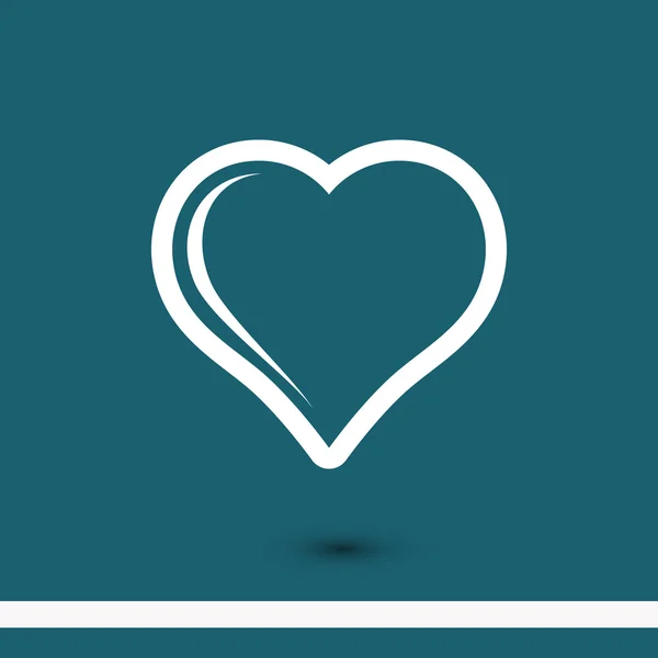 Srdce plochý design ikony — Stockový vektor
