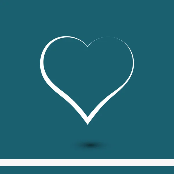 Kalp düz tasarımı simgesi — Stok Vektör
