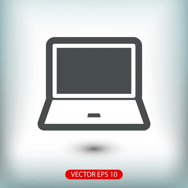 Icono de diseño plano portátil — Vector de stock
