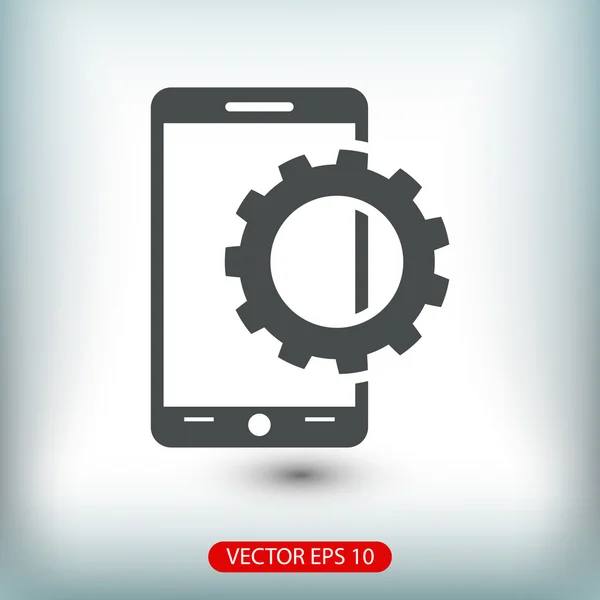 Setting parameters, mobile smartphone icon — Stock Vector