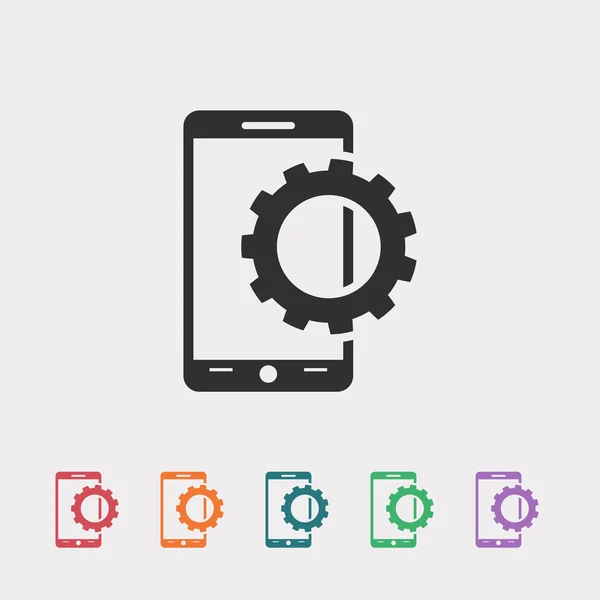 Setting parameters, mobile smartphone icon — Stock Vector