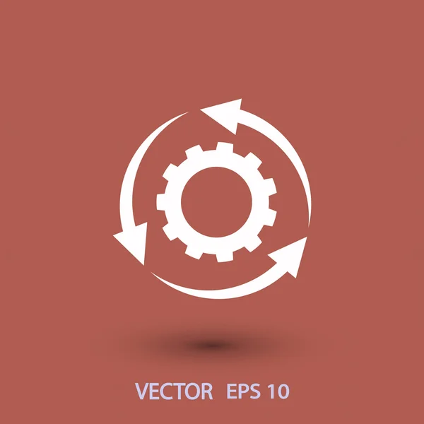 Configuración de parámetros, icono de flechas circulares — Vector de stock