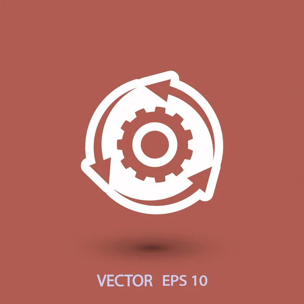 Configuración de parámetros, icono de flechas circulares — Vector de stock