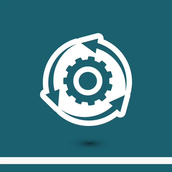 Setting parameters, circular arrows icon — Stock Vector