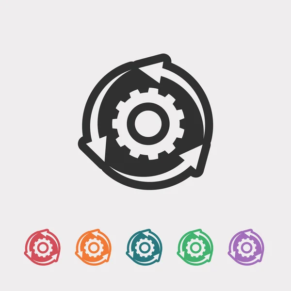 Configuración de parámetros, icono de flechas circulares — Vector de stock