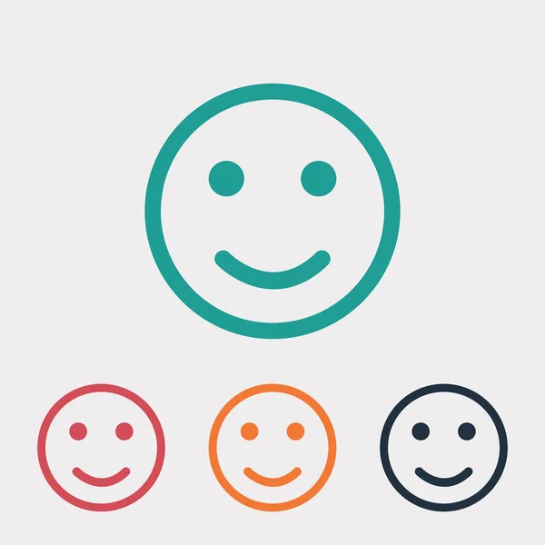 Smile Flat design Icon — Stock Vector