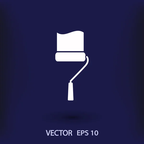 Roller flat design icon — Stock Vector