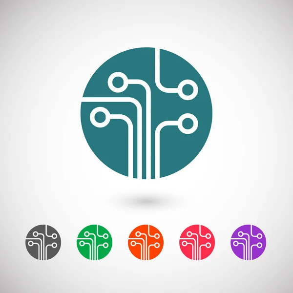 Printplaat, technologie pictogram — Stockvector