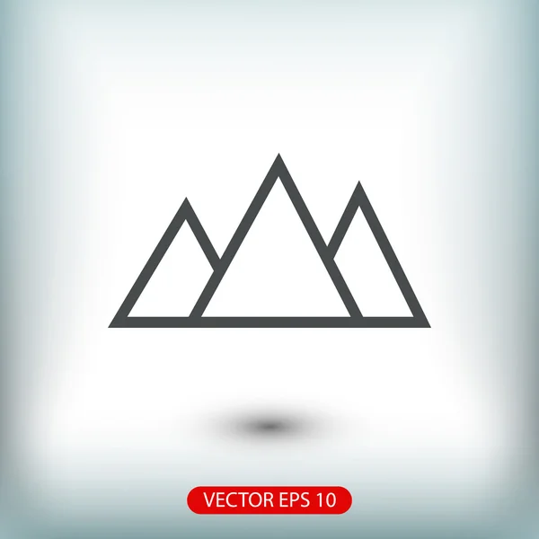 Mountain flat design icon — Stock Vector