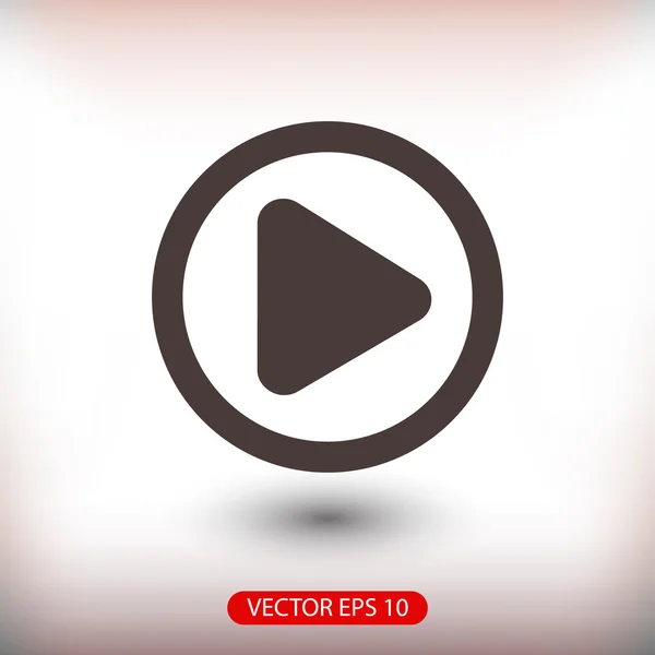 Botón de reproducción icono web — Vector de stock