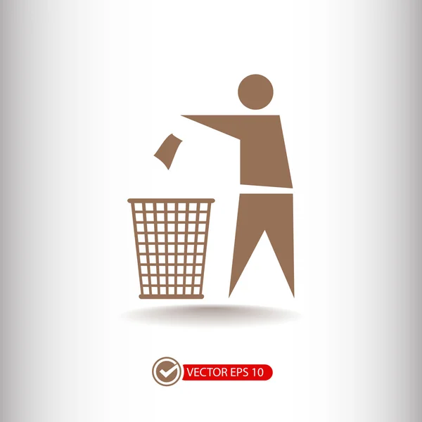 Recycling teken label pictogram — Stockvector