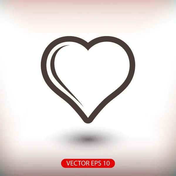 Corazón icono de diseño plano Vector De Stock