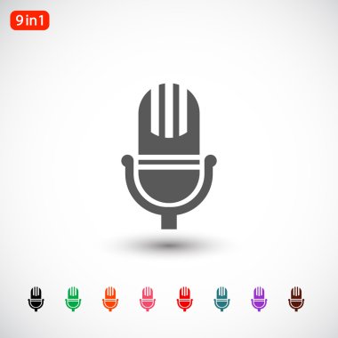 mikrofon simgesi illüstrasyon.