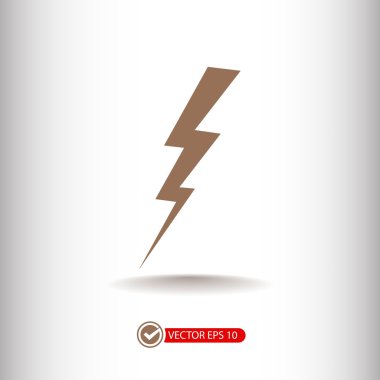 Yıldırım düz tasarım simgesi