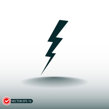 Yıldırım düz tasarım simgesi