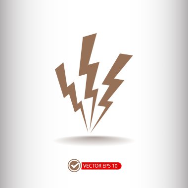 Yıldırım düz tasarım simgesi