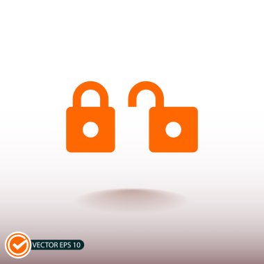 Kilit şişman tasarım simgesi