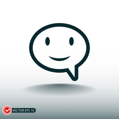 Gülümseyen baloncuk simgesi