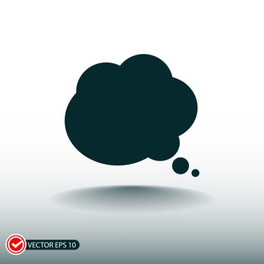 komik konuşma balonu simgesinin