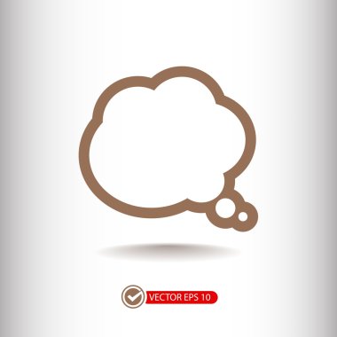 komik konuşma balonu simgesinin