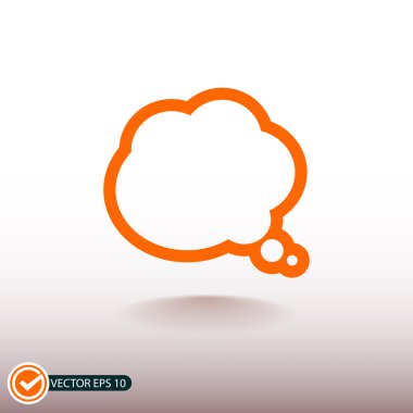 komik konuşma balonu simgesinin