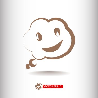 Gülümseyen baloncuk simgesi