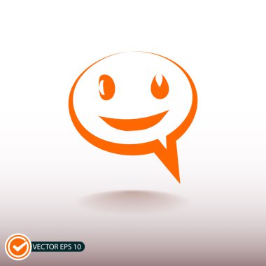 Gülümseyen baloncuk simgesi