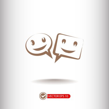 konuşma balonları simgesi gülümse